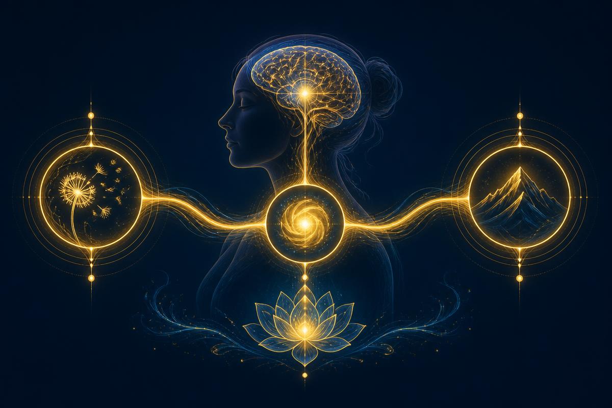 NeuroFlow 5 mechanism: release, regulate and condition energy flow through a calm mind
